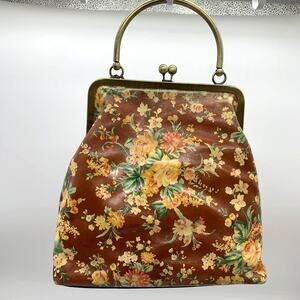 Patricia Nash Leather Handbags Novella Frame Bag Brown Purse with Crossbody